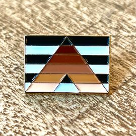 Anti-Racist Black Ally Stripe Flag Lapel Pin Badge