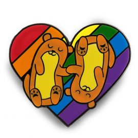 Gift For LGBTQ Otters Pride Animal Enamel Pin Badge Rainbow