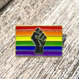 Gift For Transgender Lapel Pin Badge Stronger Together Pride Rainbow Flag