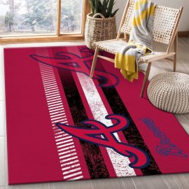 Atlanta Braves MLB Carpet Area Rug Living Room Floor Home Wooden Style Sports Decor