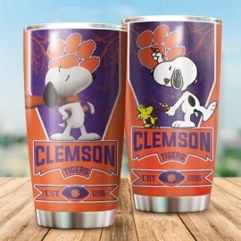 Gift Ideas Clemson Tigers Tumbler Snoopy NCAA