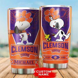 Gift Ideas Clemson Tigers Tumbler snoopy NCAA Custom Name
