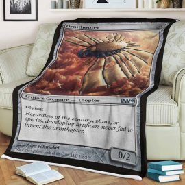 Gift Ideas Game MTG Ornathopter Sherpa Blanket