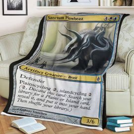 Gift Ideas Game MTG Sanctum Plowbeast Sherpa Blanket