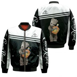 Groot Hug Crown Royal Wine Bottle 3D Bomber Jacket Coat