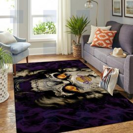 Los Angeles Lakers NBA Team Logo Skull Style Nice Rectangle Carpet