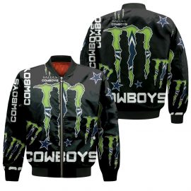Monster Energy Logo For Lovers Chicago Cubs Bomber Jacket