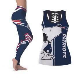 Snoopy Dog New England Patriots NFL Tank Top And Legging Set