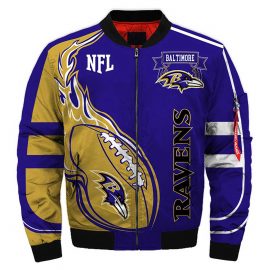 Baltimore Ravens Bomber Jacket Fashion Winter Coat