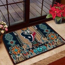 Houston Texans Logo Native American Fabric Entrance Doormat