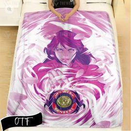 Mighty Morphin Power Rangers It's Morphin Time Pink Custom Soft Blanket