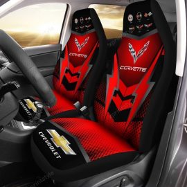 Limited Edition Chevrolet Corvette Car Seat Cover ( Set Of 2 ) Ver 11 Dc