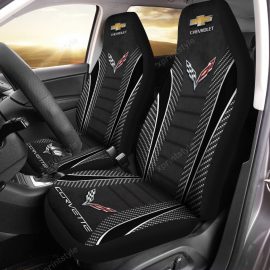 Limited Edition Chevrolet Corvette Car Seat Cover ( Set Of 2 ) Ver 3 Dc