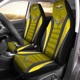 Limited Edition Chevrolet Corvette Car Seat Cover ( Set Of 2 ) Ver 6 Dc