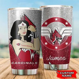 Ball State Cardinals Wonder Woman Custom Name Tumbler