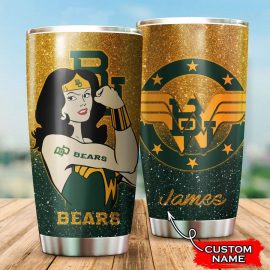 Baylor Bears Wonder Woman Custom Name Tumbler