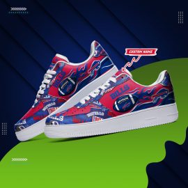 Buffalo Bills NFL Football Team Logo Fabric Air Force Shoes Custom Name