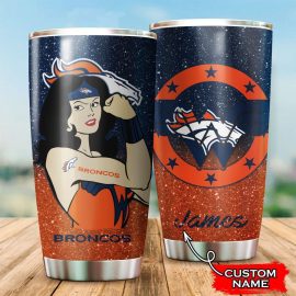 Denver Broncos Wonder Woman Custom Name Tumbler