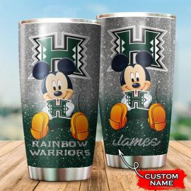 Hawaii Rainbow Warriors Mickey Custom Name Tumbler