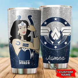 Indianapolis Colts Wonder Woman Custom Name Tumbler