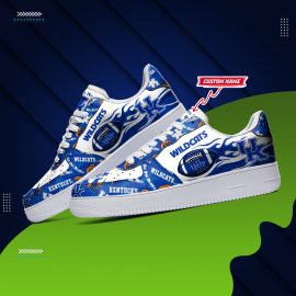 Kentucky Wildcats NCAA Football Team Logo Fabric Air Force Shoes Custom Name