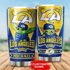 Los Angeles Rams Tumbler Baby Yoda Nfl 10 Custom Name