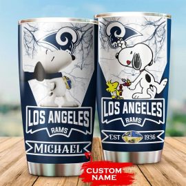 Los Angeles Rams Tumbler Snoopy Nfl 12 Custom Name
