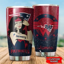 New England Patriots Wonder Woman Custom Name Tumbler