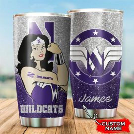 Northwestern Wildcats Wonder Woman Custom Name Tumbler