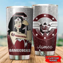 South Carolina Gamecocks Wonder Woman Custom Name Tumbler