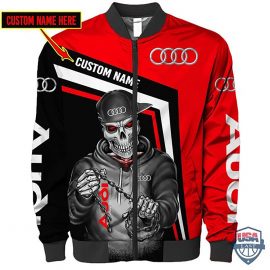 Audi Ghost Rider Custom Name Bomber Jacket