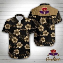 Crown Royal Whiskey 2 Hawaiian Graphic Hawaiian Casual Shirt