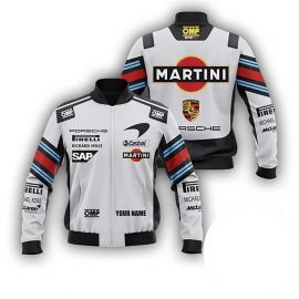 Personalized Porsche Martini Racing Bomber Jacket