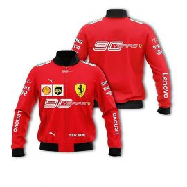 Personalized Scuderia Ferrari Racing 90 Years Lenovo Bomber Jacket