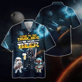 Star Wars Come To The Dark Side We Have Beer Hawaiian Graphic Shirt