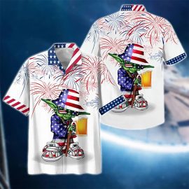Star Wars Yoda With Beer Style Hawaiian Graphic Shirt