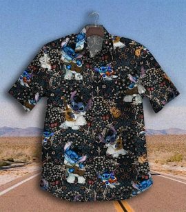 Stitch Disney, Stitch Elvis Presley Hawaiian Graphic Hawaiian Casual Shirt