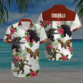 Godzilla Hawaiian Short Sleeves Shirt For Women Men