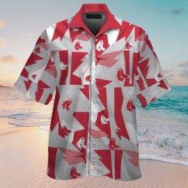 Boston Red Sox Short Sleeve Button Up Tropical Aloha Hawaiian Shirts MLB