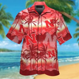 Nebraska Cornhuskers Short Sleeve Button Up Tropical Aloha Hawaiian Shirts NCAA