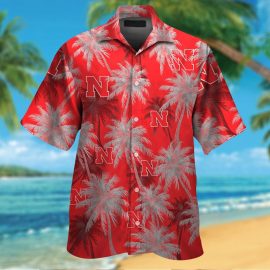 Nebraska Cornhuskers Short Sleeve Button Up Tropical Aloha Hawaiian Shirts NCAA
