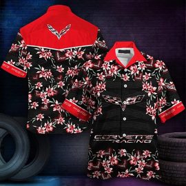 Chevrolet Corvette 1504 Short Sleeve Aloha Beach Hawaiian Shirt
