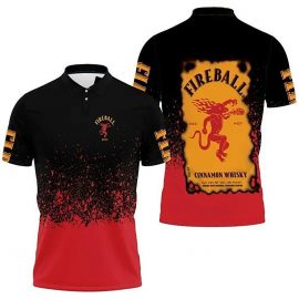 Fireball Cinnamon Whisky Logo For Wine 6K835 Fan Gift 3D All Over Print Polo Shirt