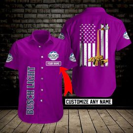 Personalized Busch Light Button Hawaii Shirt Aloha Beach Holiday