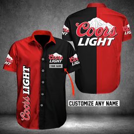 Personalized Multicolor Coors Light Button Hawaii Shirt Aloha Beach Holiday