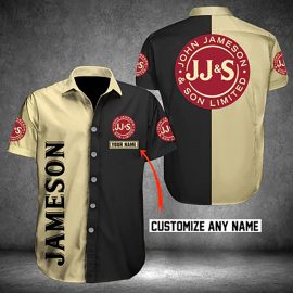 Personalized Multicolor Jameson Button Hawaii Shirt Aloha Beach Holiday