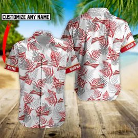 Personalized Tropical Basic Budweiser Button Hawaii Shirt Aloha Beach Holiday