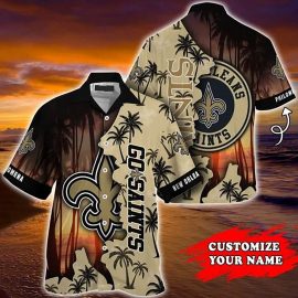 New Orleans Saints NFL Customized Summer Hawaii Shirt Aloha Beach Holiday Shirt