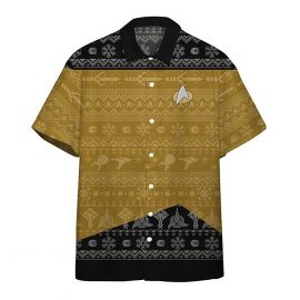 Star Trek The Next Generation 1987 Yellow Ugly Christmas Custom Hawaii Shirt Aloha Beach Holiday