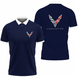 Gift For Him Gift For Husband Chevrolet Corvette Fan Gift 3D All Over Print Polo Shirt D5